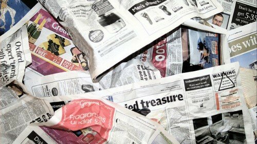 Старые газеты - упаковочный материал